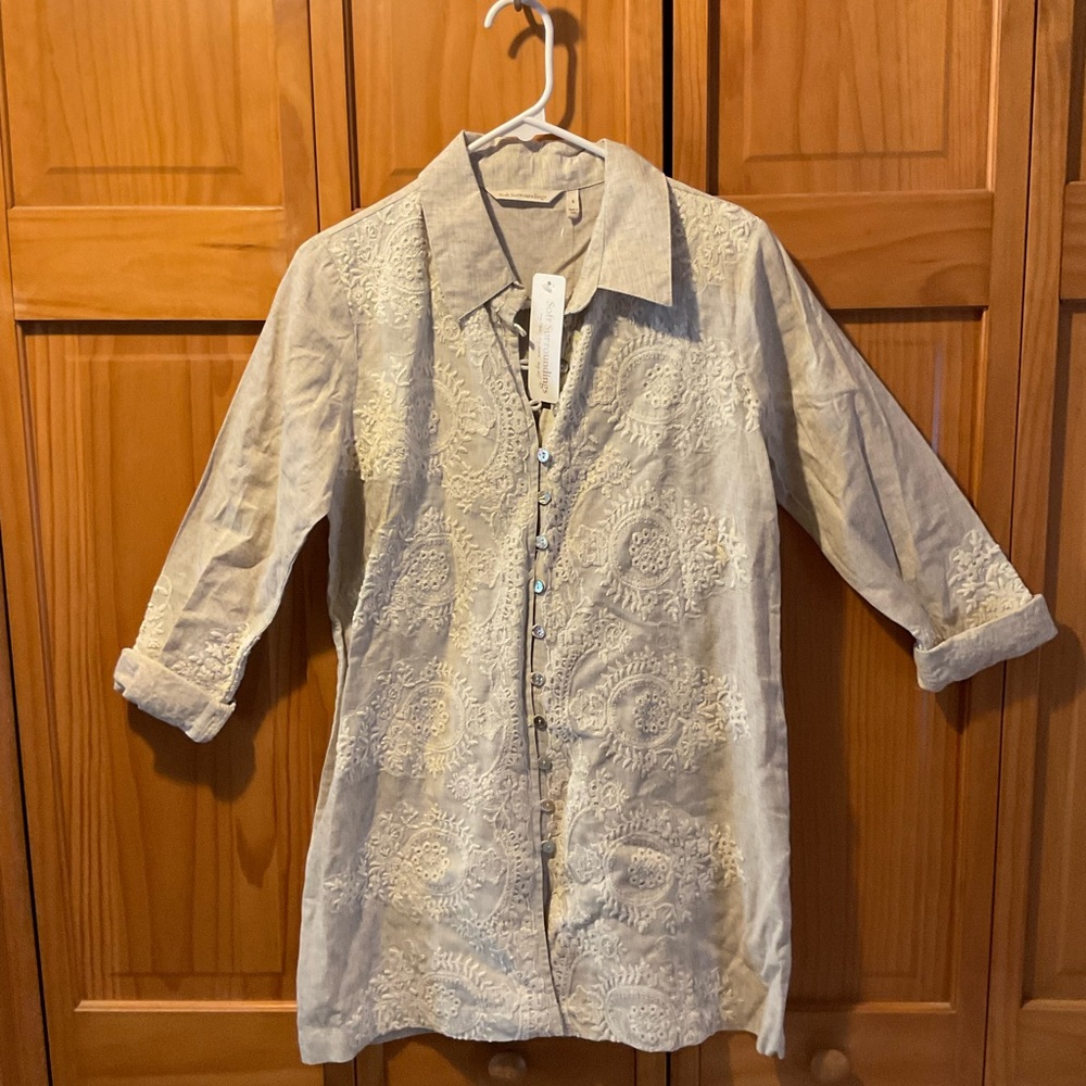 Soft Surroundings Embroidered Top